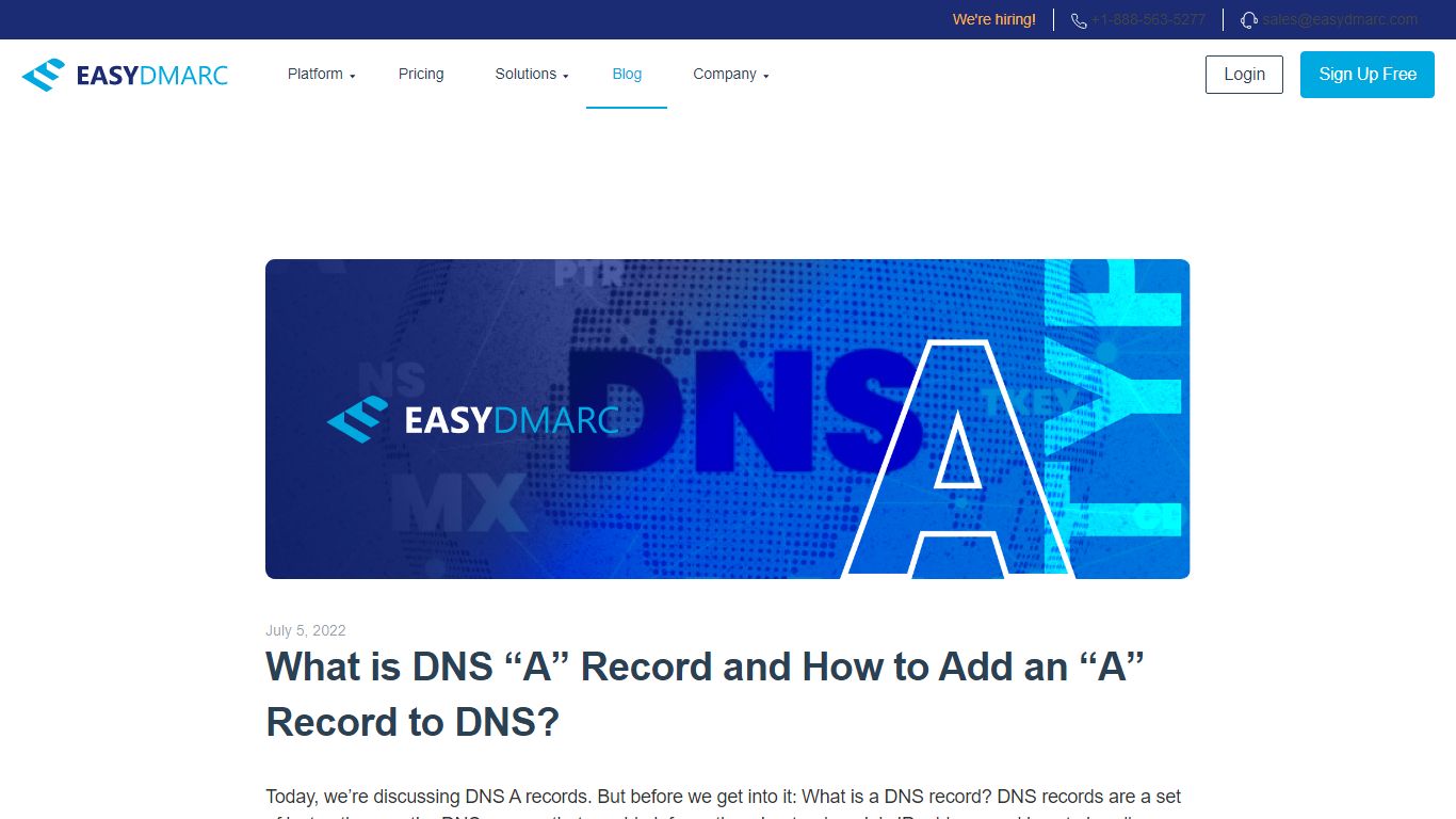 What is DNS “A” Record and How to Add an “A” Record to DNS?